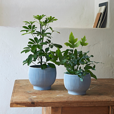 Knabstrup Keramik Ripple urtepotteskjuler lavendel H14.5 cm