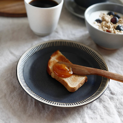 Knabstrup Colorit Tallerken Mørk Grå 19 cm