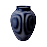 Knabstrup vase riller mørkeblå H27 cm