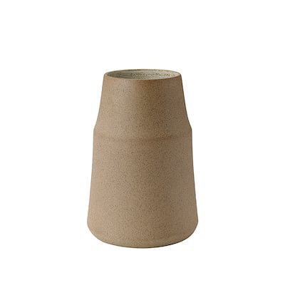 Knabstrup Keramik clay vase warm sand H18 cm