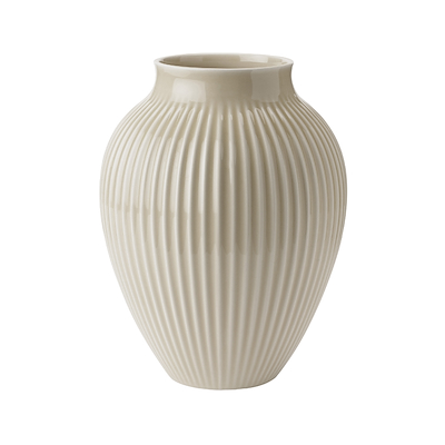 Knabstrup Keramik Ripple vase beige H27 cm