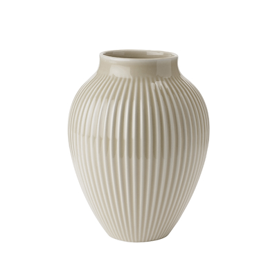 Knabstrup Keramik Ripple vase beige H20 cm