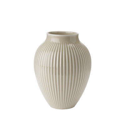 Knabstrup Keramik Ripple vase beige H 20 cm