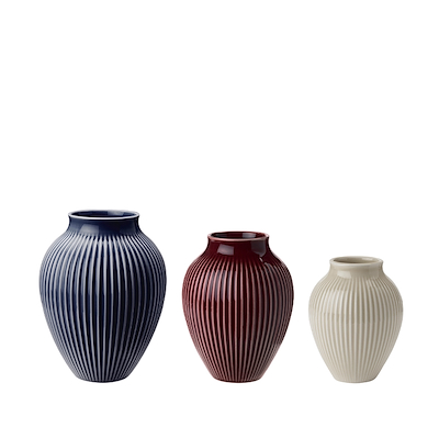 Knabstrup Keramik Ripple mini vase 3 stk berry