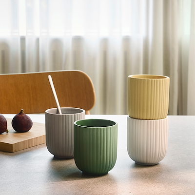 Knabstrup Keramik Verda kop lysegrå 25 cl