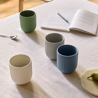 Knabstrup Keramik Verda kop dueblå 25 cl