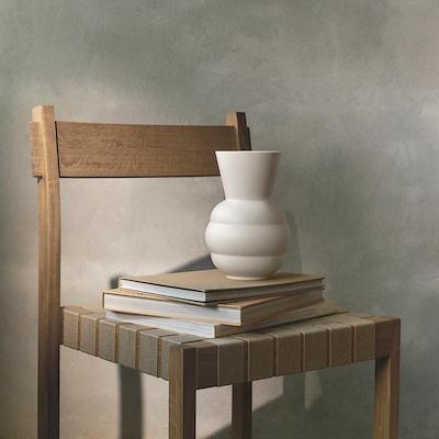 Knabstrup Keramik Tortus Archie vase No1 hvid H21 cm