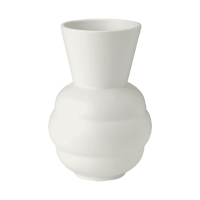 Knabstrup Keramik Tortus Archie vase No1 hvid H21 cm