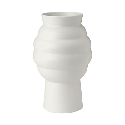 Knabstrup Keramik Tortus Archie vase No2 hvid H23.5 cm