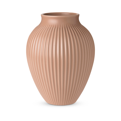 Knabstrup Keramik Ripple mat vase rosa H20 cm