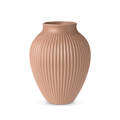 Knabstrup Keramik Ripple mat vase rosa H27 cm