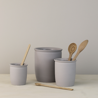 Knabstrup Keramik syltekrukke grå 1 liter