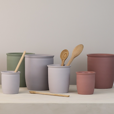 Knabstrup Keramik syltekrukke olivengrøn 1 liter