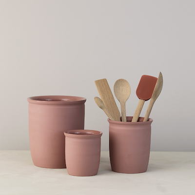 Knabstrup Keramik syltekrukke rosa 2 liter