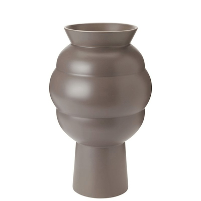 Knabstrup Keramik Tortus Archie vase No4 mørkegrå H37 cm