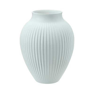Knabstrup Keramik Ripple vase mat lyseblå H 20 cm