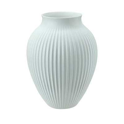 Knabstrup Keramik Ripple vase mat lyseblå H 27 cm