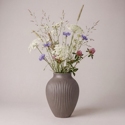 Knabstrup Keramik Ripple vase soft bark H 20 cm