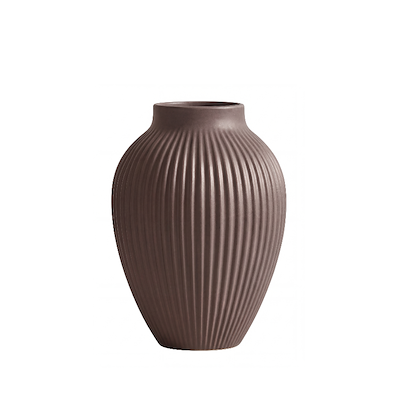 Knabstrup Keramik Ripple vase soft bark H 20 cm