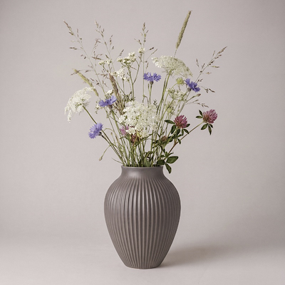 Knabstrup Keramik Ripple vase soft bark H 27 cm
