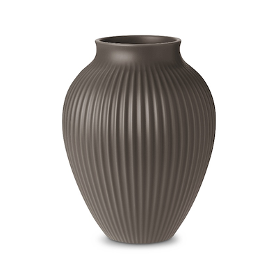 Knabstrup Keramik Ripple vase soft bark H 27 cm