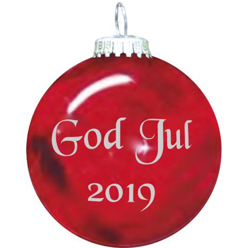 Rolsted Copenhagen god jul 2019 julekugle rød 6,6 cm | Kop & Kande