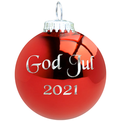 Rolsted Copenhagen God Jul julekugle rød 2021