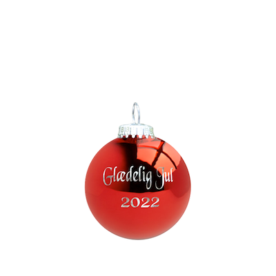 Rolsted Copenhagen julekugle: Glædelig jul 2022