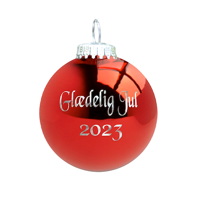 Rolsted Copenhagen julekugle 2023 Glædelig jul