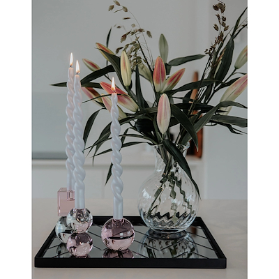 Specktrum krystal lysestage pink 8 cm