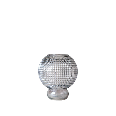 Specktrum Savanna mundblæst glasvase grå 20 cm