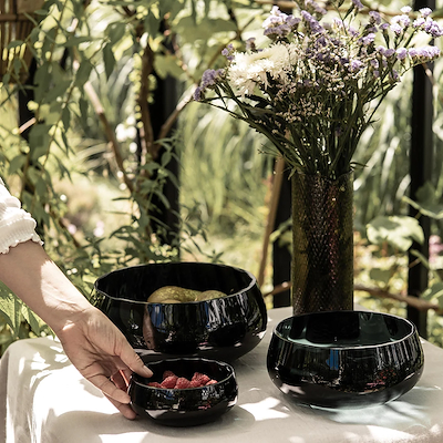 Specktrum Specktra mundblæst glasskål green 12x5 cm