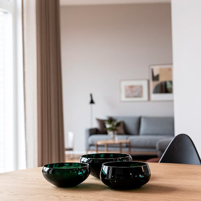 Specktrum Specktra mundblæst glasskål green 12x5 cm