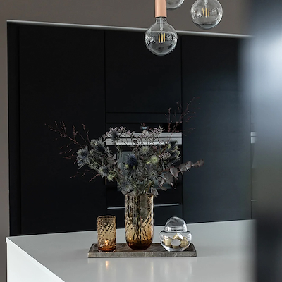 Specktrum Meadow Swirl Cylinder vase amber small H21 cm