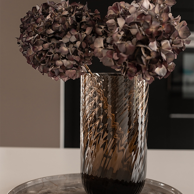 Specktrum Meadow Swirl Cylinder vase amber medium H28 cm