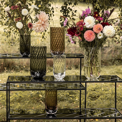 Specktrum Meadow Swirl Cylinder vase amber medium H28 cm