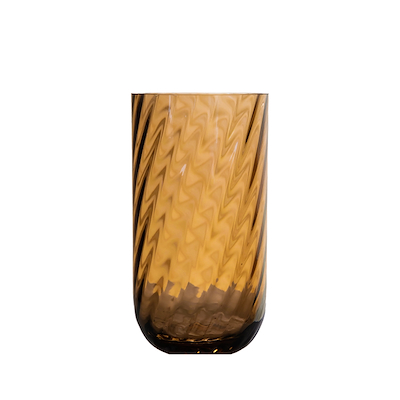 Specktrum Meadow Swirl Cylinder Vase Amber Medium
