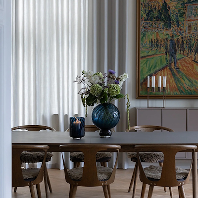 Specktrum Meadow Swirl Cylinder vase med fod blå