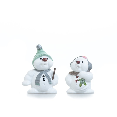 Klarborg Eluf & Elfi snemænd 2015 hvid H7 cm