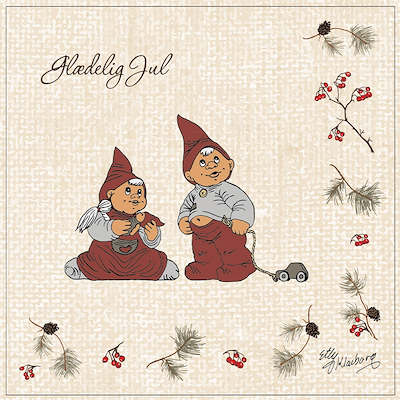 Klarborg Bette Etly og Bror Peter papirserviet