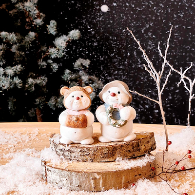 Klarborg snemænd 2021 Gertrud & Ejvin