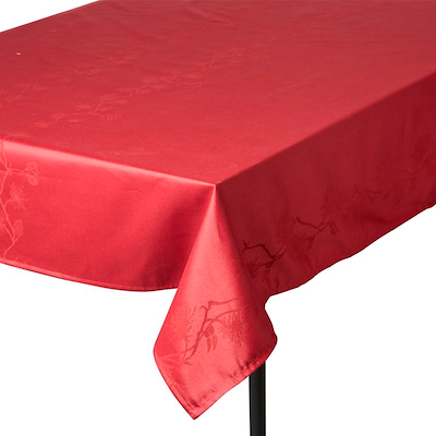 Klarborg Julehygge Jacquard Dug Rød 140x220 cm