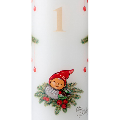 Klarborg led adventslys nissen & rødkælk 4 stk.