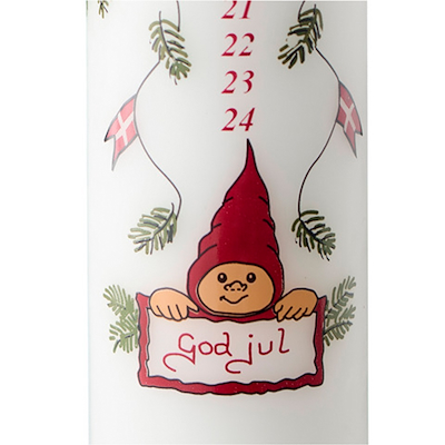 Klarborg Paw Kalenderlys hvid 25 cm