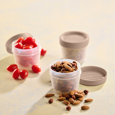 Opbevaringsboks beige 3 stk