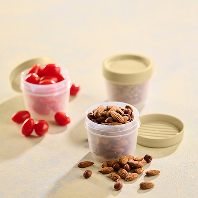 Opbevaringsboks beige 3 stk