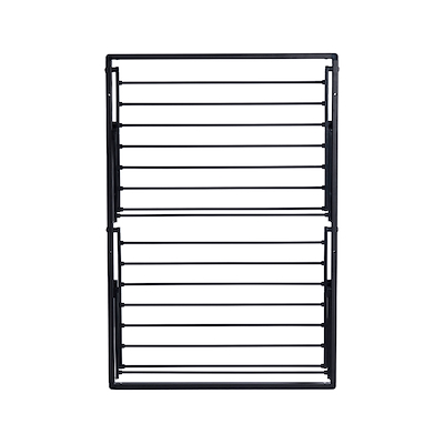 Tørrestativ sort vægmonteret 88x60 cm