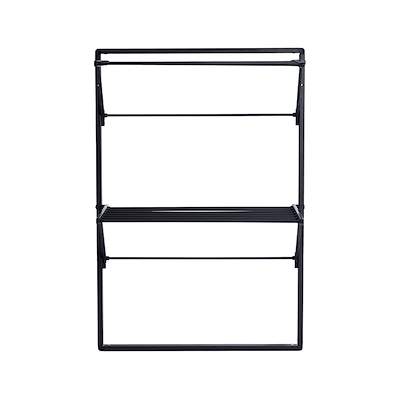 Tørrestativ sort vægmonteret 88x60 cm