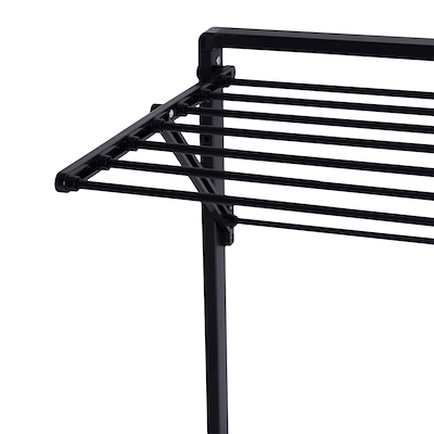 Tørrestativ sort vægmonteret 88x60 cm