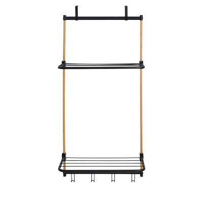 Tørrestativ til dør sort bambus